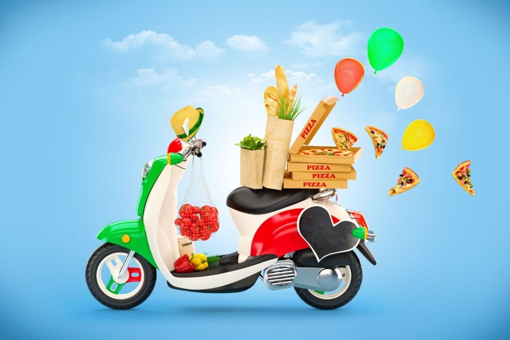 توصيل المطاعم والمواد الغذائية